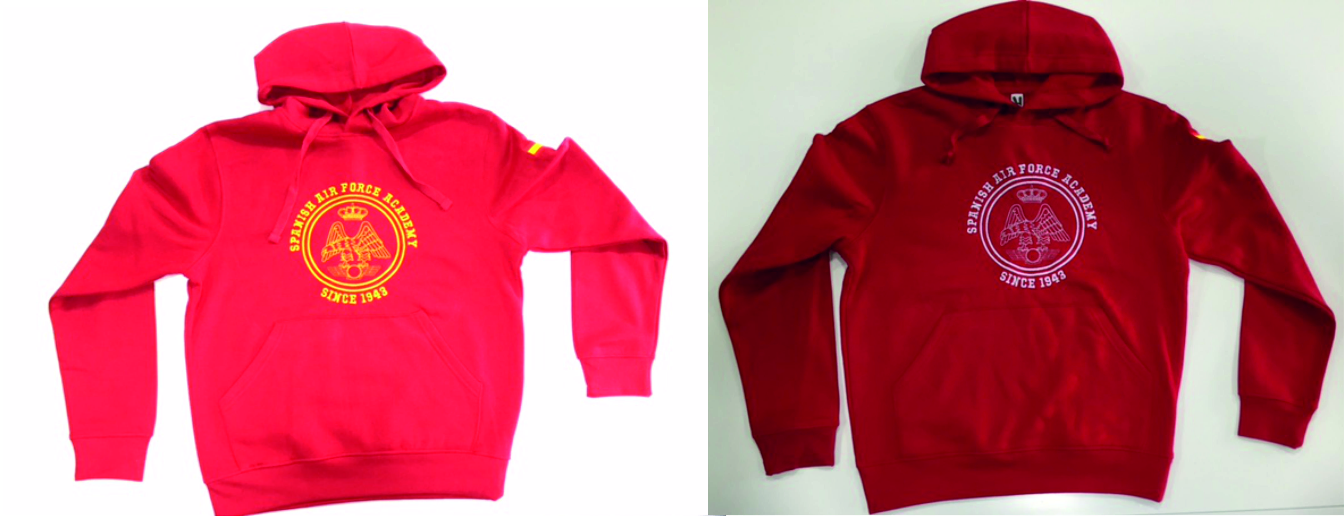 Sudadera " Spanish Air Force Academy " since 1943 A.G.A. roja